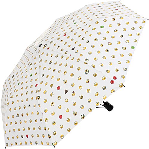 happy rain Mini AC, Parapluie pliants blanc white-allover 96 cm