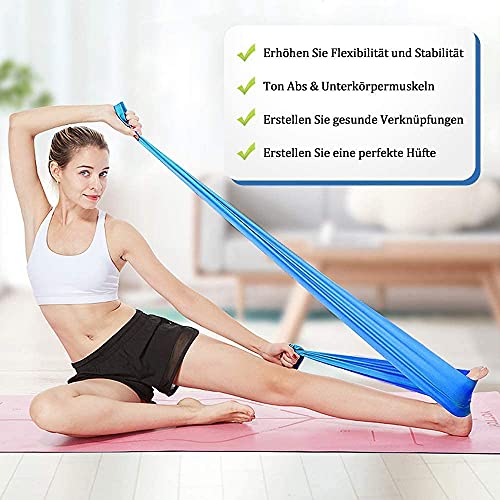 Haquno Bandas Elasticas Fitness(3pcs), 1.5M Cintas Elasticas con 3 Niveles de Resistencia, Pilates, Crossfit, Estiramientos, Musculacion, Piernas, Brazos, Fuerza