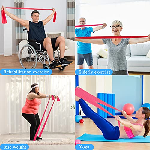 Haquno Bandas Elasticas Fitness(3pcs), 1.5M Cintas Elasticas con 3 Niveles de Resistencia, Pilates, Crossfit, Estiramientos, Musculacion, Piernas, Brazos, Fuerza