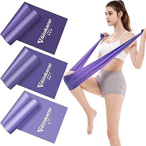 Haquno Bandas Elasticas Fitness[Set de 3] 1.5M /1.8M /2M,Cintas Elasticas con 3 Niveles de Resistencia, Pilates, Crossfit, Estiramientos, Musculacion, Piernas, Brazos, Fuerza