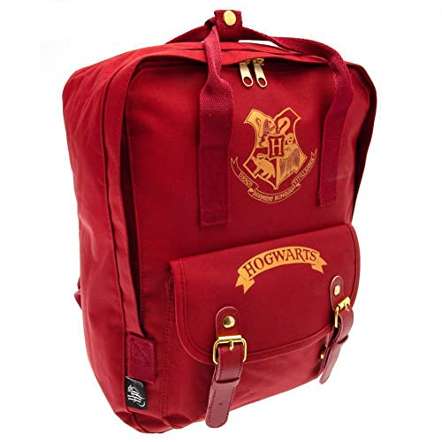 Harry Potter Hogwarts - Mochila escolar unisex para niños y niñas, mochila de lona para acampar, mochila espaciosa para fiestas de pijamas, para portátil, Burgundy, Talla única, informal