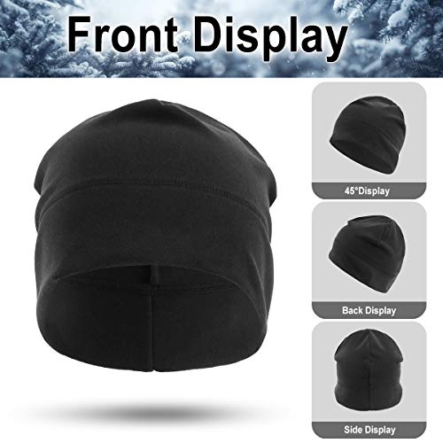 HASAGEI Gorro de Deporte para Hombre y Mujer, Gorro Funcional de Forro Polar, térmico, Transpirable, para Correr, esquí, Ciclismo, Snowboard, Escalada, Motociclismo y Exteriores (Negro)