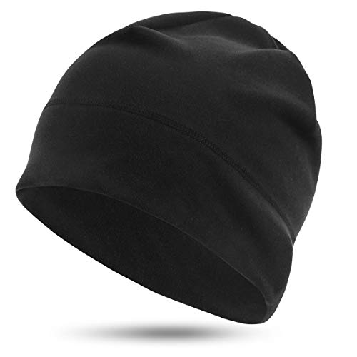 HASAGEI Gorro de Deporte para Hombre y Mujer, Gorro Funcional de Forro Polar, térmico, Transpirable, para Correr, esquí, Ciclismo, Snowboard, Escalada, Motociclismo y Exteriores (Negro)