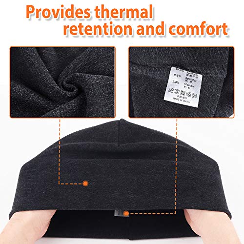 HASAGEI Gorro deportivo para hombre y mujer, gorro funcional, gorro para correr, esquí, ciclismo, snowboard, escalada, motociclismo en la época fría del año al aire libre, Unisex adulto, Negro