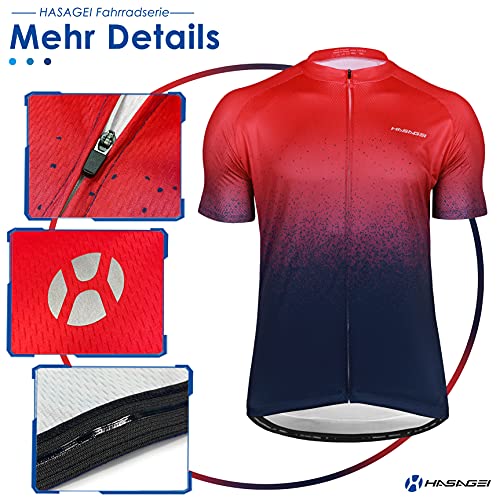 HASAGEI Maillot de ciclismo para hombre, secado rápido, camiseta de ciclismo para hombre, camiseta de manga corta