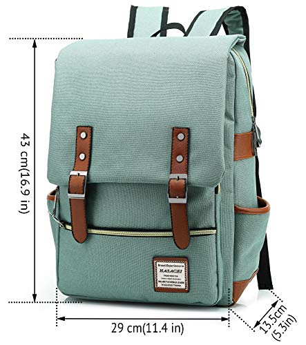 HASAGEI Mochila Unisex de Lona Mochila del Ordenador Portátil Mochila Escolar Vuelta al Cole