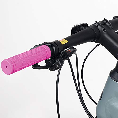 HASAGEI Puños Bicicleta Montaña Silicona Puños Manillar para Accesorios de Bicicleta (Rosa)