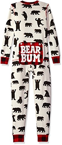 Hatley Little Blue House by Kids Union Suit Juego de Pijama, Black Bear, 4 Years Unisex Adulto