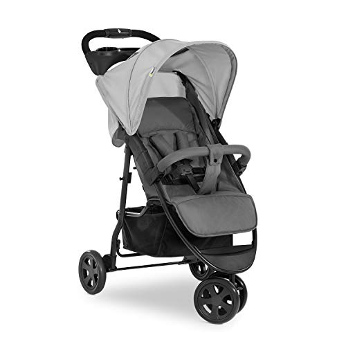 Hauck Citi Neo 3 de hasta 25 kg, silla de paseo, respaldo reclinable desde el nacimiento, plegado pequeño, plegar con una sola mano, 3 ruedas, ultraligero - solo 7,5 kg, portavasos - gris (311271)