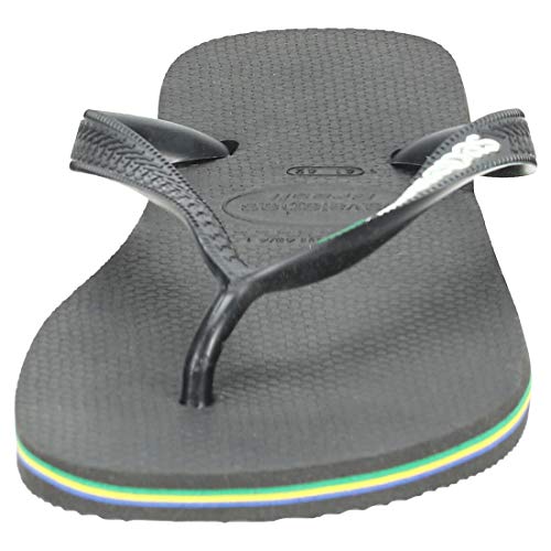 Havaianas Brasil Logo, Chanclas Hombre, Negro (Black White), 43/44 EU