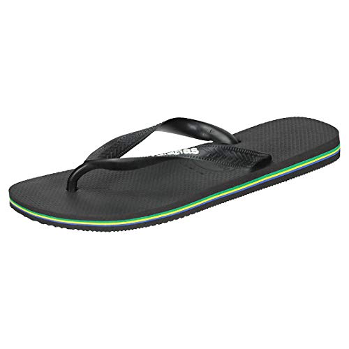 Havaianas Brasil Logo, Chanclas Hombre, Negro (Black White), 43/44 EU