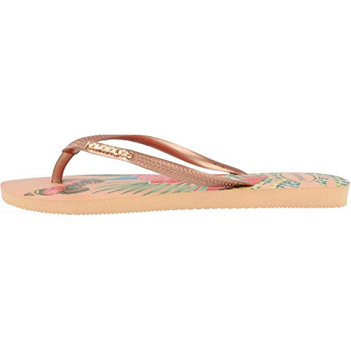 Havaianas Slim Tropical, Chanclas para Mujer, Multicolor (Salmon Nude 7183), 37/38 EU