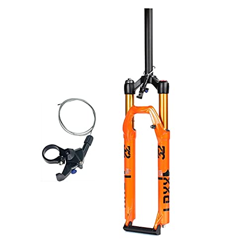 HCJGZ Horquilla De Suspensión De Bicicleta De 27,5 Y 29 Pulgadas MTB, Horquilla Delantera De Bicicleta con Presión De Aire De Suspensión MTB, Tubo De Dirección Sin Rosca De 28,6 Mm