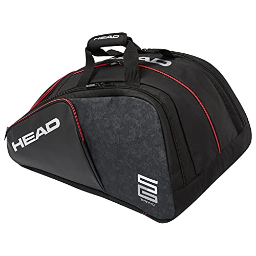 Head Alpha Sanyo Monstercombi Bolsa Tenis, Unisex-Adult, Negro, Largo-7 Palas de Padel