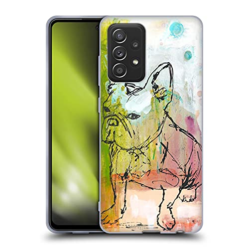 Head Case Designs Licenciado Oficialmente Wyanne French Bulldog Sketch Animales Carcasa de Gel de Silicona Compatible con Galaxy A52 / A52s / 5G (2021)