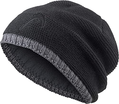 Head Ski Beanie Boina, Negro/Gris Oscuro, Taille Unique para Hombre