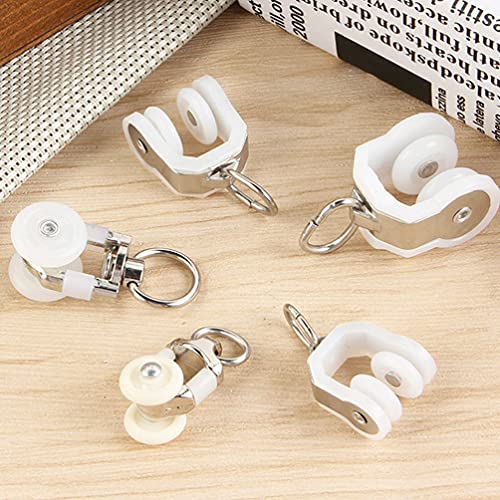 HEALLILY 20 PCS Ventana Plástico Tlindia Tlindia Rodillos Rollers Clips Transverso Rod Diapositivas Cortina Rodillos Rollers Track Carriersceiling Curtain Track Hooksfor Windows Cortina de