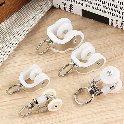 HEALLILY 20 PCS Ventana Plástico Tlindia Tlindia Rodillos Rollers Clips Transverso Rod Diapositivas Cortina Rodillos Rollers Track Carriersceiling Curtain Track Hooksfor Windows Cortina de