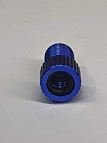 Heathrow Car Parts 2 X Adaptador Presta A Schrader Bicicleta Válvula Convertidor Bicicleta Bomba Conector Con Tórica Sello en Azul