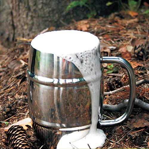 HEECN Jarra cerveza acero Inoxidable, vaso de cerveza de metal, taza de camping, sin bisfenol A, 40cl Regalo del Hombre HESS-003