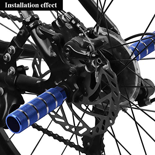 Helaryfreemear Clavijas de Bicicleta, Aleación de Aluminio Antideslizante Patas de Bicicleta del pie de Plomo Las Clavijas de BMX encajan en los Ejes de 3/8 Pulgadas (Azul)