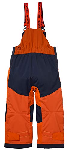 Helly Hansen K Rider 2 Ins Bib - Pantalones para niños de 7 años, Color Naranja neón, 278 Neon Orange