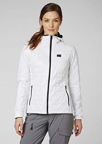 Helly Hansen Lifaloft Ligera Aislante Chaqueta con Capucha, Mujer, Blanco, M