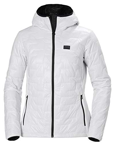 Helly Hansen Lifaloft Ligera Aislante Chaqueta con Capucha, Mujer, Blanco, M