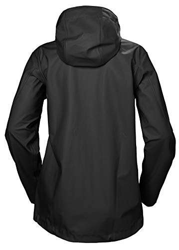 Helly Hansen Moss Rain Shell Chaqueta Impermeable con Capucha, Mujer, Negro, L