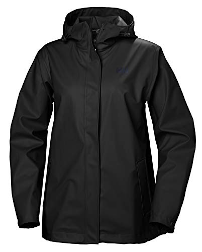 Helly Hansen Moss Rain Shell Chaqueta Impermeable con Capucha, Mujer, Negro, L