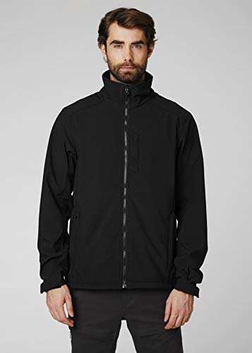 Helly Hansen Paramount Resistente Al Agua Y Al Viento Y Respirable Chaqueta de Softshell, Hombre, Negro, L