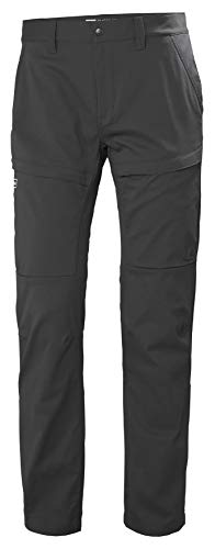 Helly Hansen Skar Aire Libre Hiking Excursionismo Pantalones con Estiramiento, Hombre, Gris (Ebony), 2XL