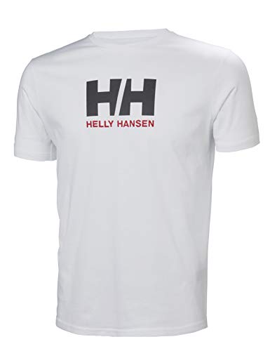 Helly Hansen T-Shirt Camiseta de Manga Corta Hecha de algodón, con Logo HH en el Pecho, Hombre, Blanco, 3XL