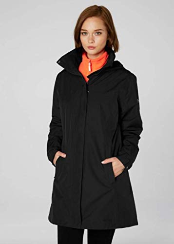 Helly Hansen W Aden Long Abrigo, Mujer, Black, S