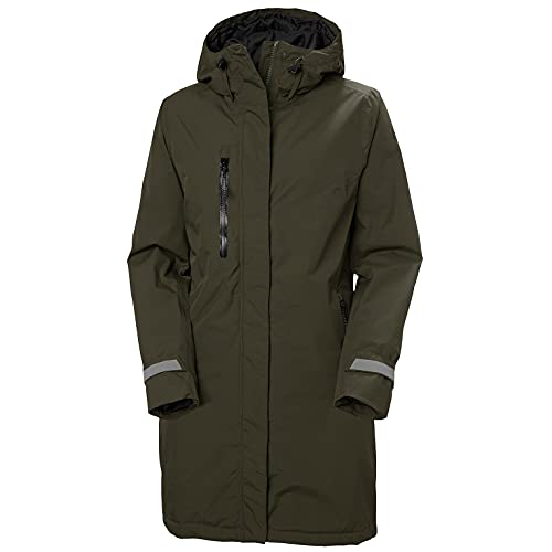 Helly Hansen W Adore Ins Rain - Chaqueta para mujer, color verde utilitario, talla M