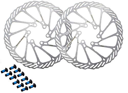 HemeraPhit - 2 rotores de bicicleta de montaña G3, discos de freno de acero inoxidable para bicicleta, con 12 tornillos gratuitos