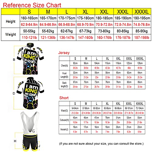 Hengxin Maillot Ciclismo Corto De Verano para Hombre, Ropa Culote Conjunto Traje Culotte Deportivo con 9D Almohadilla De Gel para Bicicleta MTB Ciclista Bici (Blanco, XXXXL)