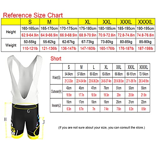 Hengxin Maillot Ciclismo Corto De Verano para Hombre, Ropa Culote Conjunto Traje Culotte Deportivo con 9D Almohadilla De Gel para Bicicleta MTB Ciclista Bici (Negro, XXXL)