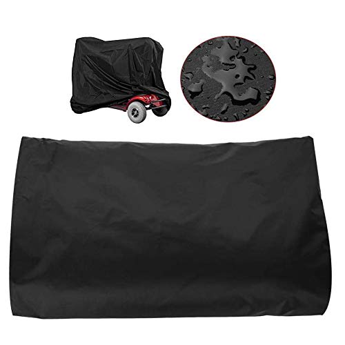 HERCHR Cubierta de Bicicleta, Cubierta para Lluvia al Aire Libre, Cubierta de Protección Impermeable Oxford Funda Protectora para Almacenamiento de Sillas de Ruedas y Scooters 140 x 66 x 92cm