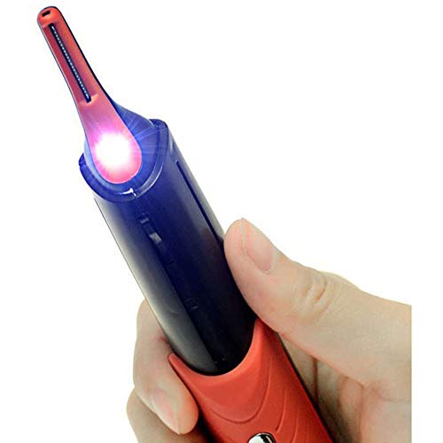 Herramienta de depilación de afeitado 2 en 1 con luz LED Bigote Maquinilla de afeitar eléctrica para cabello con afeitadora de Micro a todo el cuerpo para hombres y mujeres