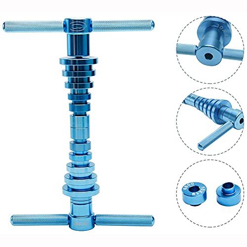 Herramienta de prensa de rodamiento de ciclo,juego de prensa de rodamientos de bicicleta para ruedas cojinete de cubo de instalación de bicicleta de marco de cola suave