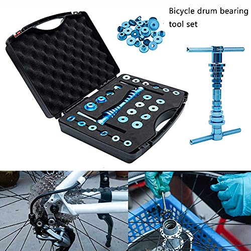 Herramienta de prensa de rodamiento de ciclo,juego de prensa de rodamientos de bicicleta para ruedas cojinete de cubo de instalación de bicicleta de marco de cola suave