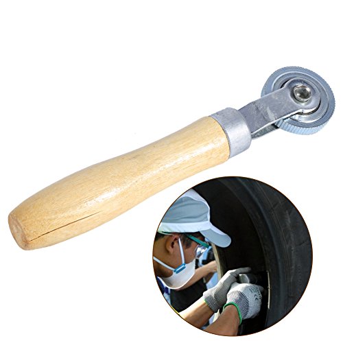Herramienta de reparación de llantas de parche, manija de madera Juego de herramientas de rodamientos de rodillos de pinchadura de tubo
