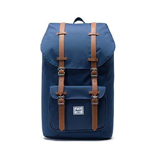 Herschel America Backpack, Navy/Tan Synthetic Leather Backpack, Einheitsgröße, 10014-Navy-One Size