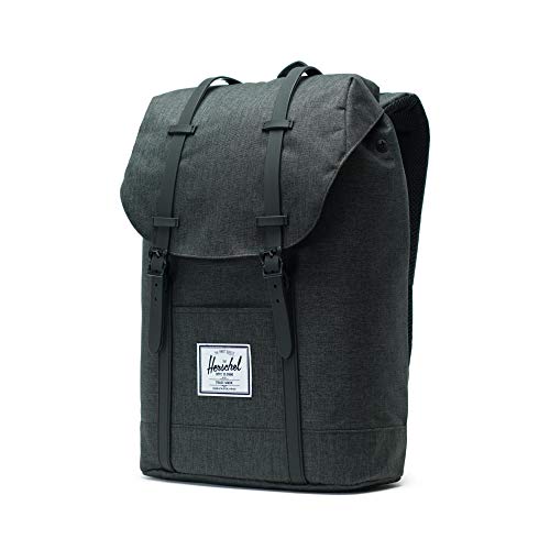 Herschel casual Rayado Negro/ Caucho Negro