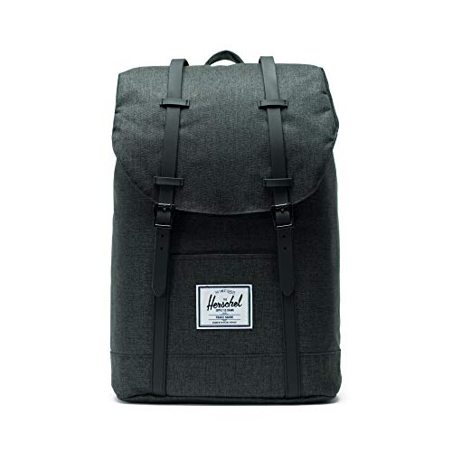 Herschel casual Rayado Negro/ Caucho Negro