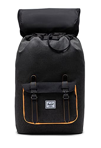 Herschel Little America Mid-Volume Backpack Black Crosshatch/Black/Blazing Orange