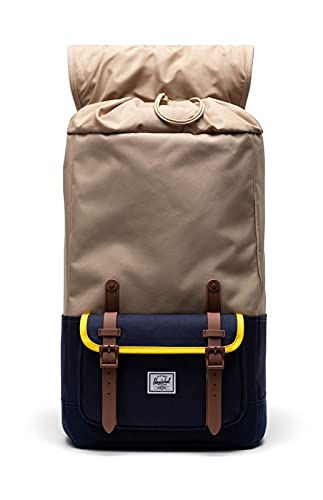 Herschel Little America Pro - Mochila unisex para adulto, Kelp/Peacoat/Cyber Yellow/Saddle, Talla única, informal.