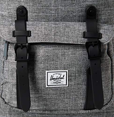 Herschel Mochila unisex para adultos Little America Mid-Volume, Raven Crosshatch/Black Rubber/3 m, 17 L