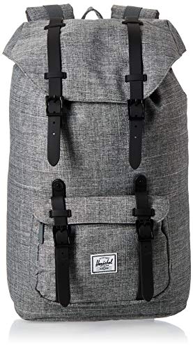 Herschel Mochila unisex para adultos Little America Mid-Volume, Raven Crosshatch/Black Rubber/3 m, 17 L